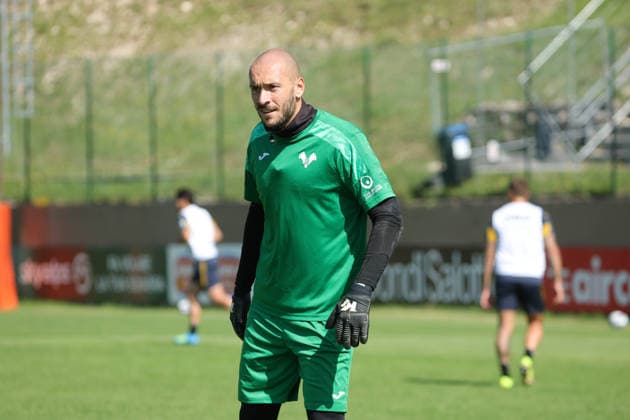 Foto IPP Emanuele Pennacchio Folgaria 19 07 2026 training session the preseason camp 2026-2027 Nella foto Simone Perilli of Hellas Verona FC italyphotopress world copyright Folgaria italy Italia ITALY  Copyright: xR4924_italyphotopressx