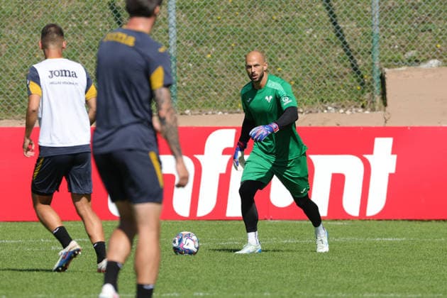 Foto IPP Emanuele Pennacchio Folgaria 19 07 2026 training session the preseason camp 2026-2027 Nella foto Nicola Leali of Hellas Verona FC italyphotopress world copyright Folgaria italy Italia ITALY  Copyright: xR4924_italyphotopressx