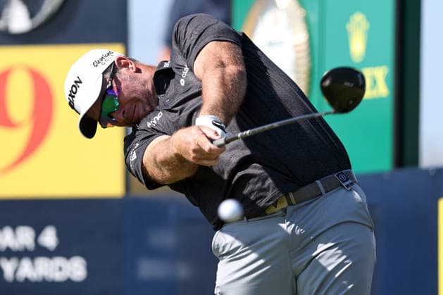 RECORD DATE NOT STATED 19th July 2026; Royal Birkdale Golf Club, Southport, Merseyside, England; The Open Championship Final Day; Ryan Fox (NZ) plays from the tee at the 9th hole DavidxBlunsden