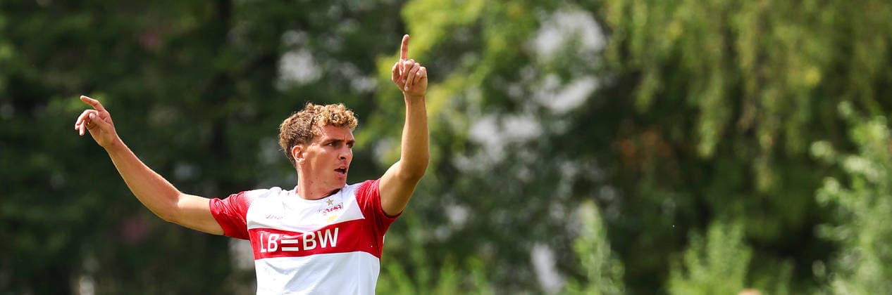 19.07.2026, Deutschland, Balingen, Fußball Bundesliga, Saison 2026 2027, Testspiel, TSG Balingen vs. VfB Stuttgart, Grischa Prömel (VfB) *** July 19, 2026, Germany, Balingen, Bundesliga, 2026–2027 season, Friendly, TSG Balingen vs. VfB Stuttgart, Grischa Prömel (VfB)