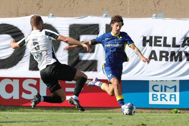 IPA86813268 - Domagoj Bradaric of Hellas Verona FC during the friendly match between Hellas Verona and Rovereto at the Sporting Center La Pineta on July 19, 2026, in Folgaria, VI.  Copyright: xEmanuelexPennacchio IPAxSportx xx 86813268