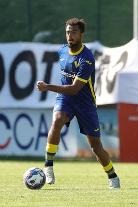 IPA86813261 - Antoine Bernede of Hellas Verona FC during the friendly match between Hellas Verona and Rovereto at Sporting Center La Pineta.  Copyright: xEmanuelexPennacchio IPAxSportx xx 86813261