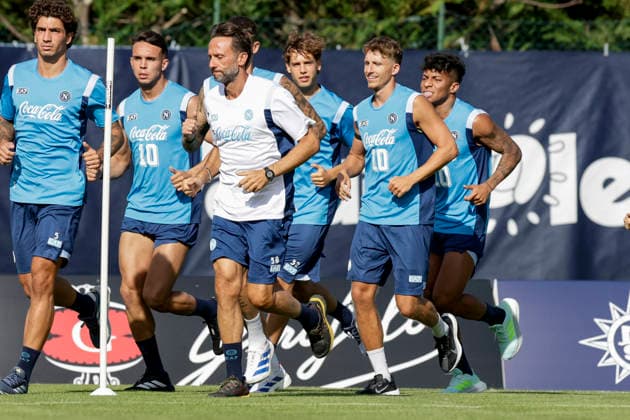 SSC Napoli preseason 2026-27 SSC Napoli player during third day SSC Napoli s 2026-27 preseason training camp in val di sole in Trentino, Dimaro Folgarida July, 19 2026. _BPH3314 Copyright: xAntonioxBalascox