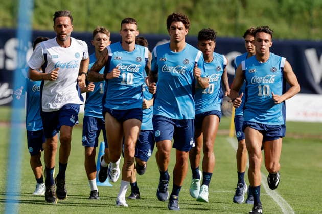 SSC Napoli preseason 2026-27 SSC Napoli group during third day SSC Napoli s 2026-27 preseason training camp in val di sole in Trentino, Dimaro Folgarida July, 19 2026. _BPH3449 Copyright: xAntonioxBalascox