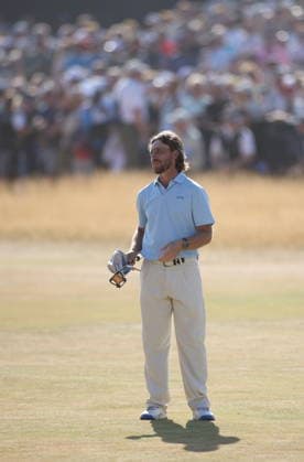 154th Open Golf Championships - Round 4 Tommy Fleetwood of England gestures to the crowd on the 18th hole during the 4th round at the British Open Golf Championships at Royal Birkdale in Southport, Britain, 19 July 2026. SOUTHPORT UNITED KINGDOM  Copyright: xADAMxVAUGHANx
