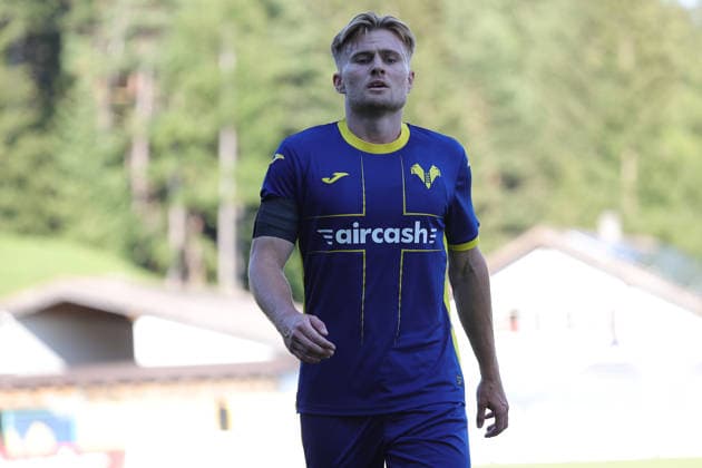 IPA86813373 - Martin Frese of Hellas Verona FC during the friendly match between Hellas Verona and Rovereto at the Sporting Center La Pineta on July 19, 2026, in Folgaria, VI.  Copyright: xEmanuelexPennacchio IPAxSportx xx 86813373