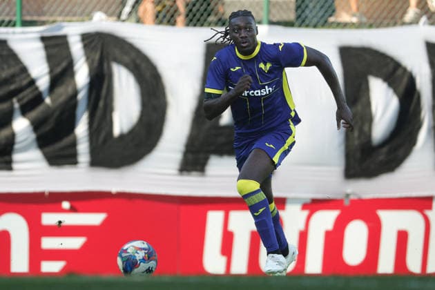SOCCER - Other - Hellas Verona - Training and Friendly Match Photo by IPA ABACAPRESS.COM86813371 - Ruben Akale of Hellas Verona FC during the friendly match between Hellas Verona and Rovereto at the Sporting Center La Pineta on July 19, 2026, in Folgaria, VI. Verona Italy  Copyright: xIPAxSport ABACAx