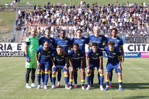 SOCCER - Other - Hellas Verona - Training and Friendly Match Photo by IPA ABACAPRESS.COM86813271 - Hellas Verona s starting lineup for the friendly match between Hellas Verona and Rovereto at the Sporting Center La Pineta on July 19, 2026, in Folgaria, VI. Verona Italy  Copyright: xIPAxSport ABACAx