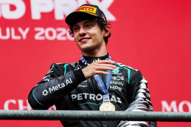 F1 - BELGIAN GRAND PRIX 2026 KIMI ANTONELLI Andrea (ita), Mercedes AMG F1 Team W16, portrait podium celebration during the Formula 1 Belgian Grand Prix 2026, 10th round of the 2026 Formula One World Championship, WM, Weltmeisterschaft from July 17 to 19, 2026 on the Circuit de Spa-Francorchamps, in Stavelot, Belgium - StavelotBelgium  Copyright: xEricxAlonsox