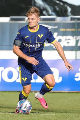 IPA86813716 - Martin Frese of Hellas Verona FC during the friendly match between Hellas Verona and Rovereto at the Sporting Center La Pineta on July 19, 2026, in Folgaria, VI.  Copyright: xEmanuelexPennacchio IPAxSportx xx 86813716