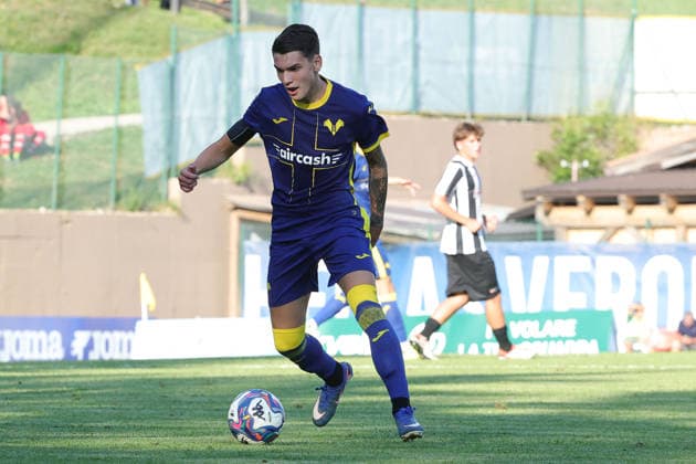 SOCCER - Other - Hellas Verona - Training and Friendly Match Photo by IPA ABACAPRESS.COM86813740 - Salvatore Cerbone of Hellas Verona FC during the friendly match between Hellas Verona and Rovereto at the Sporting Center La Pineta on July 19, 2026, in Folgaria, VI. Verona Italy  Copyright: xIPAxSport ABACAx