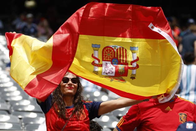FIFA World Cup, WM, Weltmeisterschaft, Fussball 2026 final - Spain vs Argentina Supporters of Spain before the FIFA World Cup 2026 final match Spain against Argentina, in New Jersey, USA, 19 July 2026. EAST RUTHERFORD United States  Copyright: xSHAWNxTHEWx