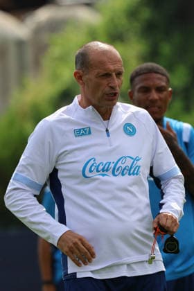 July 19, 2026, Dimaro Folgarida, Trento, Italy: Massimiliano Allegri coach of Napoli during a training session on Day of the preseason camp of SSC Napoli at stadio Carciato in Dimaro Folgarida, Trento, Italy, on July 19, 2025. Dimaro Folgarida Italy - ZUMAl131 20260719_zsp_l131_005 Copyright: xCiroxDexLucax