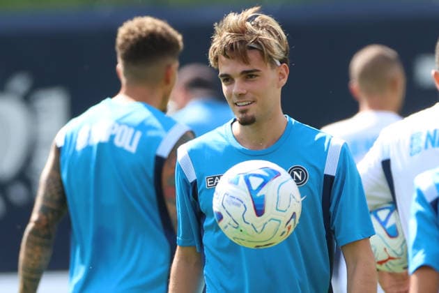 July 19, 2026, Dimaro Folgarida, Trento, Italy: Miguel Guitierrez of Napoli during a training session on Day of the preseason camp of SSC Napoli at stadio Carciato in Dimaro Folgarida, Trento, Italy, on July 19, 2025. Dimaro Folgarida Italy - ZUMAl131 20260719_zsp_l131_017 Copyright: xCiroxDexLucax