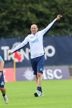 July 19, 2026, Dimaro Folgarida, Trento, Italy: Massimiliano Allegri coach of Napoli during a training session on Day of the preseason camp of SSC Napoli at stadio Carciato in Dimaro Folgarida, Trento, Italy, on July 19, 2025. Dimaro Folgarida Italy - ZUMAl131 20260719_zsp_l131_023 Copyright: xCiroxDexLucax