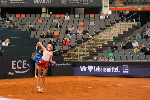 Tennis I Damen I Saison 2026 I MSC Hamburg Ladies Open WTA250 I 19.07.2026 Aufschlag, Angabe, Service: Julia Avdeeva *** Tennis I Women I 2026 Season I MSC Hamburg Ladies Open WTA250 I July 19, 2026 Serve, Service, Julia Avdeeva Copyright: xLobeca Björn-OlexKehmx