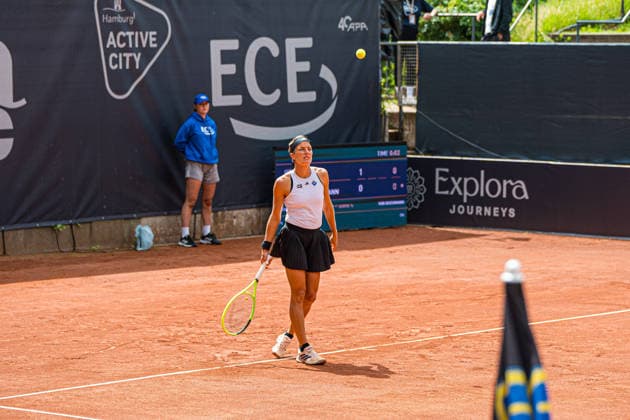 Tennis I Damen I Saison 2026 I MSC Hamburg Ladies Open WTA250 I 19.07.2026 Kathinka von Deichmann (LIE) vor dem Aufschlag *** Tennis I Women I 2026 Season I MSC Hamburg Ladies Open WTA250 I July 19, 2026 Kathinka von Deichmann LIE before serving Copyright: xLobeca Björn-OlexKehmx