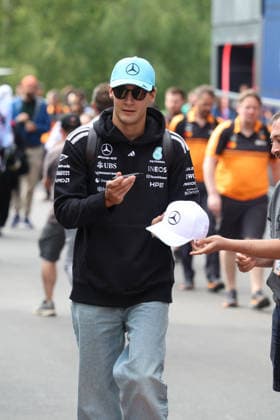 19.07.2026, Circuit de Spa-Francorchamps, Spa-Francorchamps, Formula 1 Moet & Chandon Belgian Grand Prix 2026 , im Bild George Russell (GBR), Mercedes-AMG Petronas Formula One Team (Photo by Alessandro Martellottta Hasan Bratic DeFodi Images) - *** July 19, 2026, Circuit de Spa-Francorchamps, Spa-Francorchamps, 2026 Formula 1 Moët & Chandon Belgian Grand Prix; pictured: George Russell (GBR), Mercedes AMG Petronas Formula One Team. Photo by Alessandro Martellotta, Hasan Bratic, DeFodi Images