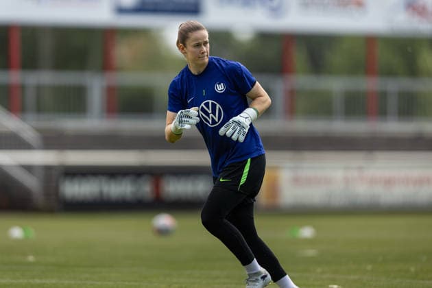 Fußball I Frauen I Testspiel I SV Meppen 1912 e.V. - VfL Wolfsburg I 19.07.2026 Stina Johannes (1, VfL Wolfsburg) Herzlake Hasetalstadion Niedersachsen Deutschland *** Soccer I Women I Friendly Match I SV Meppen 1912 e.V. vs. VfL Wolfsburg I July 19, 2026 Stina Johannes 1, VfL Wolfsburg Herzlake Hasetalstadion Lower Saxony Germany Copyright: xLobeca CedricxSiefkerx