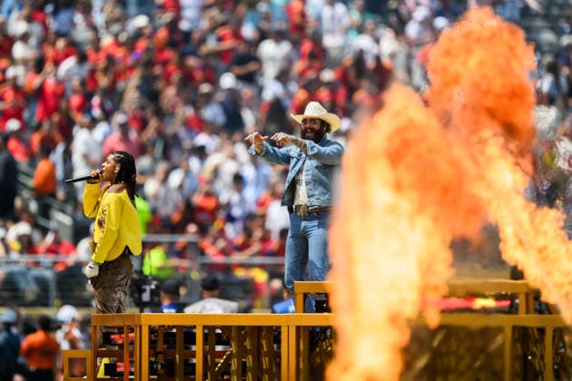 260719 Swae Lee and Post Malone perform during the Closing ceremony ahead of the FIFA World Cup, WM, Weltmeisterschaft, Fussball 2026 final football match between Spain and Argentina on July 19, 2026 in East Rutherford, New Jersey. Photo: Joel Marklund BILDBYRAN kod JM JM0829 bbeng fotboll football soccer fotball vm fotbolls-vm fotball-vm fotbolls-vm 2026 fifa world cup 2026 final *** July 19, 2026: Swae Lee and Post Malone perform during the closing ceremony ahead of the 2026 FIFA World Cup final soccer match between Spain and Argentina on July 19, 2026 in East Rutherford, New Jersey. Photo by Joel Marklund. BILDBYRAN code JM JM0829 bbeng soccer football soccer World Cup soccer World Cup 2026 FIFA World Cup 2026 final  Copyright: JOELxMARKLUND BB260719JM004