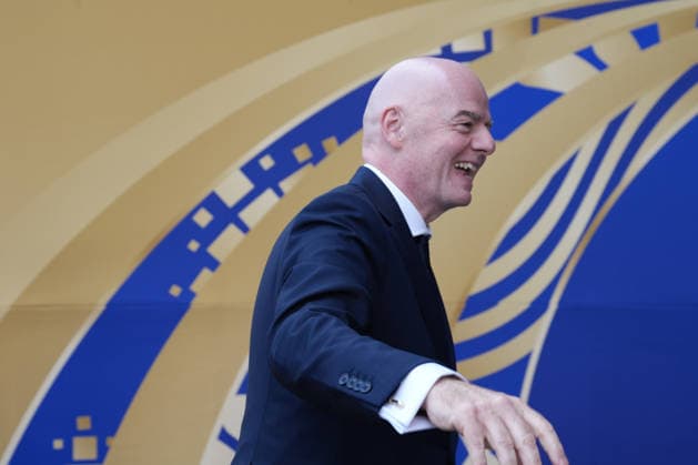 FIFA president Gianni Infantino before the start of the 2026 World Cup final between the national teams of Spain and Argentina at the New York New Jersey stadium in the US, 19 July 2026. 2026 World Cup Final: Spain vs. Argentina !ACHTUNG: NUR REDAKTIONELLE NUTZUNG!  Copyright: xOmarxAlonsox GRAF9132 20260719-55020938384_1