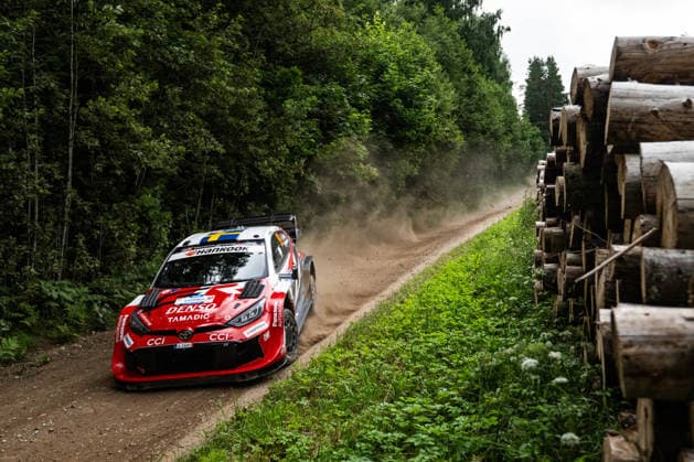 IPA86815168 - Driver Oliver Solber and co-driver Elliott Edmondson of Team Toyota Gazoo Racing WRT are driving the Toyota GR Yaris Rally1. They are facing the third day of the race during the FIA World Rally Championship WRC, Motorsport Rallye, WM Delfi Rally Estonia 2026 on July 19 in Tartu, Estonia.  Copyright: xLucaxBarsali IPAxSportx xx 86815168