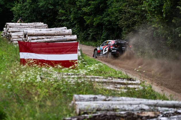 IPA86815171 - Driver Elfyn Evans and co-driver Scott Martin of the Toyota Gazoo Racing WRT team, driving a Toyota GR Yaris Rally1, are set to tackle the third day of the race during the 2026 FIA World Rally Championship WRC, Motorsport Rallye, WM Delfi Rally Estonia on July 19 in Tartu, Estonia.  Copyright: xLucaxBarsali IPAxSportx xx 86815171
