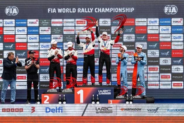 MOTORSPORTS - Rally - WRC, Motorsport Rallye, WM Delfi Rally Estonia Photo by IPA ABACAPRESS.COM86815170 - Driver Oliver Solber and co-driver Elliott Edmondson, driver Sami Pajari and co-driver Marko Salminen, and driver Adrien Fourmaux and co-driver Alexandre Coria,They will tackle the third day of the race during the FIA World Rally Championship (WRC) Delfi Rally Estonia 2026 on July 19 in Tartu, Estonia Estonia Estonia  Copyright: xIPAxSport ABACAx