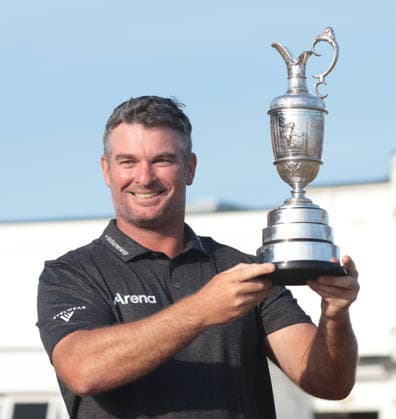 New Zealand s Ryan Fox holds the Claret jug after victory at the 154th Open Championship at Royal Birkdale in Southport, on Sunday, July 19, 2026. Cox won the tournament with a score of ten under par.  LON2026071901 HUGOxPHILPOTT