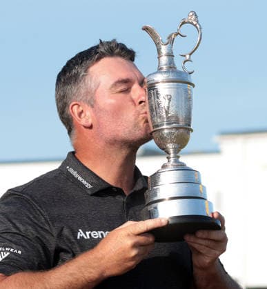 New Zealand s Ryan Fox holds the Claret jug after victory at the 154th Open Championship at Royal Birkdale in Southport, on Sunday, July 19, 2026. Cox won the tournament with a score of ten under par.  LON2026071902 HUGOxPHILPOTT