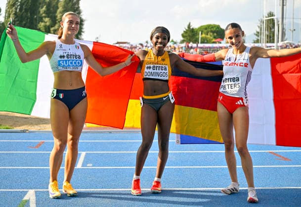 Delisha Benelisa DOMINGOS (Germany, TuS Lichterfelde, 110m Huerden) ITA, European Atheltics U18 Championships, Athletics, 19.07.2026, ITA, European Atheltics U18 Championships, Athletics, 19.07.2026, *** Delisha Benelisa DOMINGOS, Germany, TuS Lichterfelde, 110m Hurdles, ITA, European Athletics U18 Championships, Athletics, July 19, 2026, ITA, European Athletics U18 Championships, Athletics, July 19, 2026, Copyright: xEibnerxPressefoto JanxPapenfussx EP_JPS
