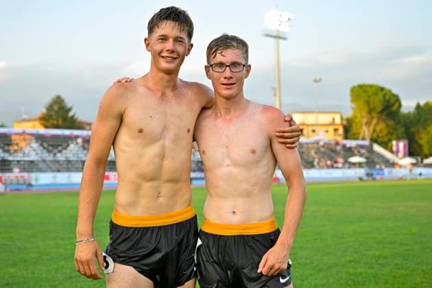 Magnus VIETH (Germany, Hannoverscher Sportverein von 1896 e.V., 10-Kampf); Vincent ARMSTROFF (Germany, SV Halle, 10-Kampf) ITA, European Atheltics U18 Championships, Athletics, 19.07.2026, ITA, European Atheltics U18 Championships, Athletics, 19.07.2026, *** Magnus VIETH, Germany, Hannoverscher Sportverein von 1896 e.V., Decathlon; Vincent ARMSTROFF, Germany, SV Halle, Decathlon; ITA, European Athletics U18 Championships, Athletics, July 19, 2026, ITA, European Athletics U18 Championships, Athletics, July 19, 2026, Copyright: xEibnerxPressefoto JanxPapenfussx EP_JPS