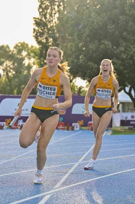 Lisa FISCHER (Germany, TSG Niefern, Medley Staffel); Sonja SCHULTE-MAETER (Germany, Eintracht Frankfurt e.V., Medley Staffel) ITA, European Athletics U18 Championships, Athletics, 19.07.2026, Jan Papenfuss ITA, European Athletics U18 Championships, Athletics, 19.07.2026, *** Lisa FISCHER, Germany, TSG Niefern, Medley Relay; Sonja SCHULTE MAETER, Germany, Eintracht Frankfurt e.V., Medley Relay; ITA, European Athletics U18 Championships, Athletics, July 19, 2026, Jan Papenfuss (ITA), European Athletics U18 Championships, Track and Field, July 19, 2026, Copyright: xx