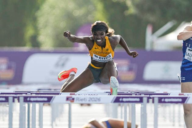 Delisha Benelisa DOMINGOS (Germany, TuS Lichterfelde, 110m Huerden) ITA, European Atheltics U18 Championships, Athletics, 19.07.2026, ITA, European Atheltics U18 Championships, Athletics, 19.07.2026, *** Delisha Benelisa DOMINGOS, Germany, TuS Lichterfelde, 110m Hurdles, ITA, European Athletics U18 Championships, Athletics, July 19, 2026, ITA, European Athletics U18 Championships, Athletics, July 19, 2026, Copyright: xEibnerxPressefoto JanxPapenfussx EP_JPS