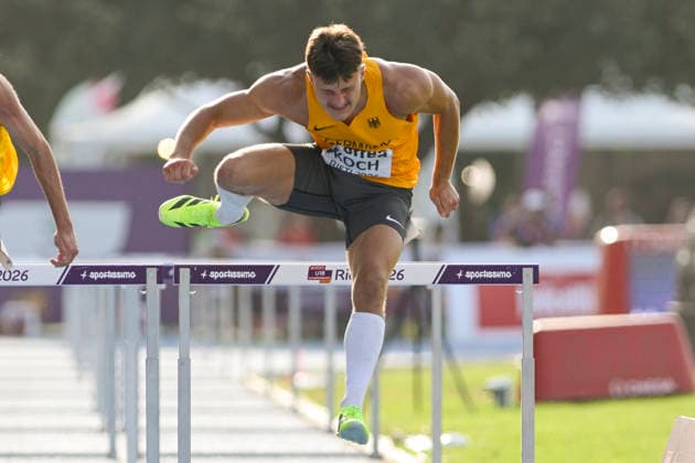 Luca KOCH (Germany, LAC Erdgas Chemnitz e.V., 110m Huerden) ITA, European Atheltics U18 Championships, Athletics, 19.07.2026, ITA, European Atheltics U18 Championships, Athletics, 19.07.2026, *** Luca KOCH, Germany, LAC Erdgas Chemnitz e.V., 110m Hurdles, ITA, European Athletics U18 Championships, Athletics, July 19, 2026, ITA, European Athletics U18 Championships, Athletics, July 19, 2026, Copyright: xEibnerxPressefoto JanxPapenfussx EP_JPS