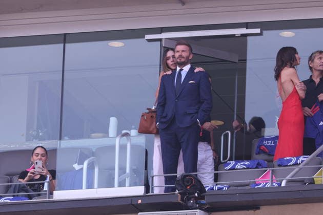 2026 World Cup Final - Beckham Family In The Stands - USA Victoria Beckham and David Beckham in the stands during the Closing ceremony ahead of the FIFA World Cup, WM, Weltmeisterschaft, Fussball 2026 final football match between Spain and Argentina on July 19, 2026 in East Rutherford, NJ, USA. Photo by Charles Guerin ABACAPRESS.COM East Rutherford NJ United States  Copyright: xGuerinxCharles ABACAx