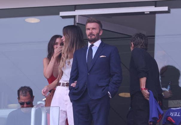 2026 World Cup Final - Beckham Family In The Stands - USA Victoria Beckham and David Beckham in the stands during the Closing ceremony ahead of the FIFA World Cup, WM, Weltmeisterschaft, Fussball 2026 final football match between Spain and Argentina on July 19, 2026 in East Rutherford, NJ, USA. Photo by Charles Guerin ABACAPRESS.COM East Rutherford NJ United States  Copyright: xGuerinxCharles ABACAx