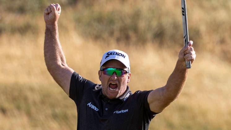 SOUTHPORT, ENGLAND 20260719 Ryan Fox, New Zeeland, jublar han efter att ha sänkt segerputten för birdie pa det artonde halet och vinner The Open Championship pa Royal Birkdale Golf Club. SOUTHPORT ENGLAND x1019x *** SOUTHPORT, ENGLAND 20260719 Ryan Fox of New Zealand celebrates after sinking the winning birdie putt on the 18th hole to win The Open Championship at Royal Birkdale Golf Club, SOUTHPORT, ENGLAND x1019x  Copyright: xChristerxHöglund TTx BRITISH OPEN CHAMPIONSHIP