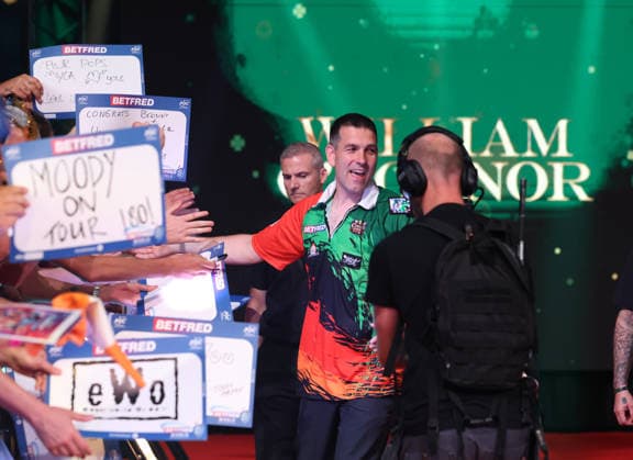 World Matchplay Darts 2026 William O Connor during the 2026 World Matchplay darts at Winter Gardens, Blackpool, UK on 19 July 2026. Blackpool Winter Gardens UK Editorial use only , Copyright: xChrisxSargeantx PSI-24526-0150