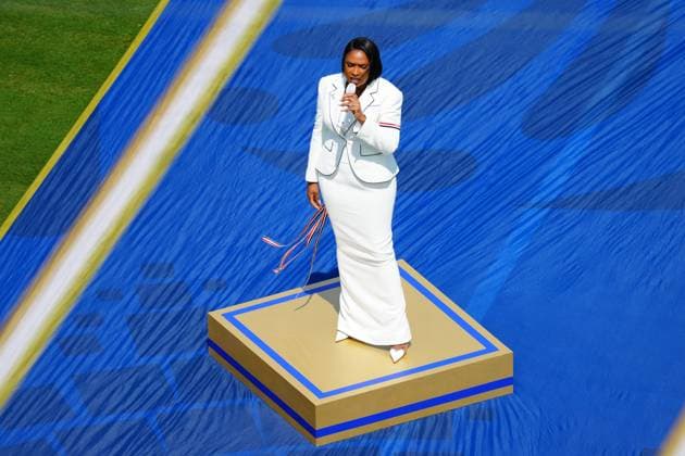 Jennifer Hudson signs The Star-Spangled Banner ahead of kick-off Spain v Argentina, 2026 FIFA World Cup, WM, Weltmeisterschaft, Fussball Final, Football, New York New Jersey Stadium, East Rutherford, New Jersey, USA - 19 Jul 2026East Rutherford New York New Jersey Stadium New Jersey (NJ) United States of America  Copyright: xJavierxGarcia Shutterstockx 16995474e