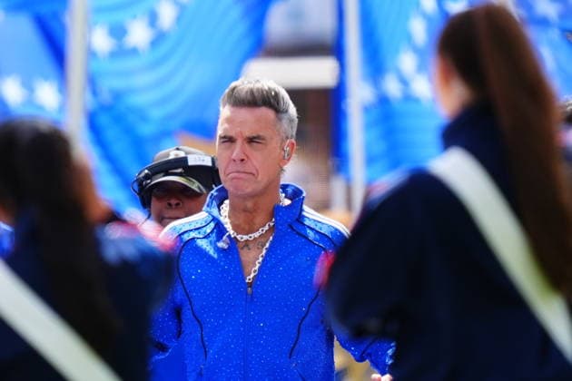 Spain v Argentina - FIFA World Cup, WM, Weltmeisterschaft, Fussball 2026 - Final EAST RUTHERFORD, NEW JERSEY - JULY 19: British singer-Songwriter Robbie Williams is seen before the FIFA World Cup 2026 Final match between Spain and Argentina at New York New Jersey Stadium in East Rutherford, New Jersey, USA on July 19, 2026. Evrim Aydin Anadolu New Jersey United States. Editorial use only. Please get in touch for any other usage.  Copyright: x2026xAnadoluxEvrimxAydinx