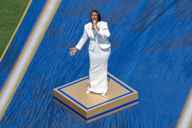 Jennifer Hudson singt die Amerikanische Nationalhymne FIFA World Cup, WM, Weltmeisterschaft, Fussball 2026 Final: Spanien v Argentinien 19 July 2026, FIFA World Cup 2026 Finale: Spanien v Argentinien (Final) at New York New Jersey Stadium in East Rutherford, New Jersey, USA. Photo: Marco Bader *** Jennifer Hudson sings the U.S. national anthem at the 2026 FIFA World Cup Final between Spain and Argentina on July 19, 2026, at New York New Jersey Stadium in East Rutherford, New Jersey, USA. Photo by Marco Bader Copyright: HMBxMedia xMarcoxBader