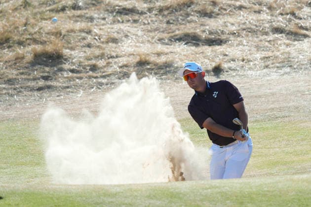 SOUTHPORT, ENGLAND - JULY 19: Lucas Herbert (AUS) plays from a green side bunker on the 13th hole during Round 4 of the 154th Open Championship at the Royal Birkdale Golf Club, Southport on July 19, 2026 in Merseyside, England The 154th British Open Championship