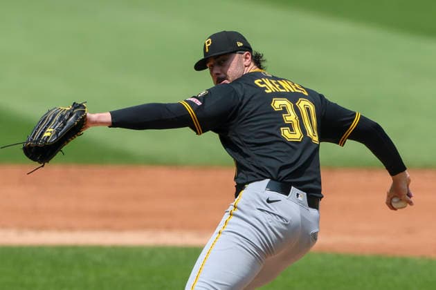 July 19, 2026: Pittsburgh Pirates pitcher Paul Skenes (30) throws a pitch during the third inning of the Major League Baseball game between the Pittsburgh Pirates and Cleveland Guardians at Progressive Field in Cleveland, Ohio. CSM Cleveland United States of America - ZUMAc04_ 20260719_zma_c04_011 Copyright: xBrianxFisherx