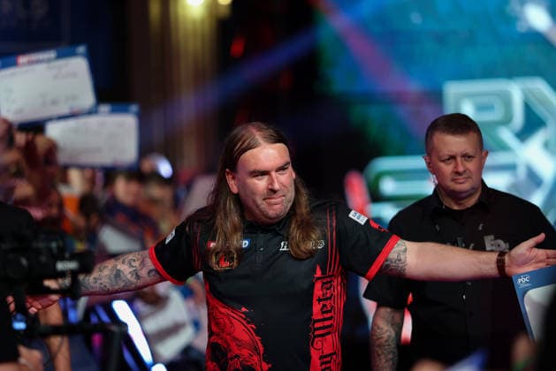 RECORD DATE NOT STATED 19th July 2026, Winter Gardens, Blackpool, Lancashire, England; 2026 Betfred World Matchplay Darts, Day Two; Ryan Searle during his walk on AidanxHunter