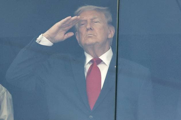 EAST RUTHERFORD, NEW JERSEY - United States President Donald Trump during the 2026 FIFA World Cup, WM, Weltmeisterschaft, Fussball final between Spain and Argentina at the New York New Jersey Stadium on July 19, 2026, in East Rutherford, New Jersey, United States. MAURICE VAN STEEN ANP World Cup Soccer 2026 xVIxANPxSportx xMauricexvanxSteenxIVx 563859924 originalFilename: 563859924.jpg