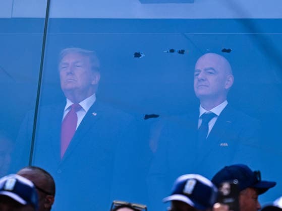President Donald Trump and FIFA President Gianni Infantino Look on during the FIFA World Cup, WM, Weltmeisterschaft, Fussball 2026 Final match between Spain and Argentina at New York New Jersey Stadium on July 19, 2026 in East Rutherford, United States. (Photo by Harry Langer DeFodi Images) - *** President Donald Trump and FIFA President Gianni Infantino watch the 2026 FIFA World Cup final between Spain and Argentina at New York New Jersey Stadium on July 19, 2026, in East Rutherford, United States. Photo by Harry Langer, DeFodi Images