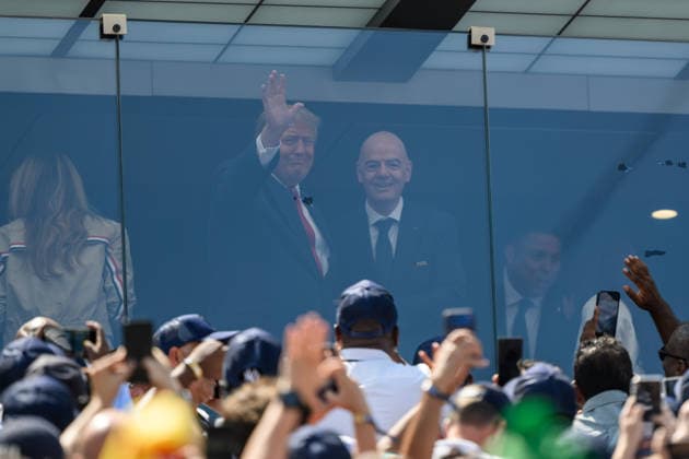 260719 Donald Trump, President of USA, and Ganni Infantino, President of FIFA, during the FIFA World Cup, WM, Weltmeisterschaft, Fussball 2026 final football match between Spain and Argentina on July 19, 2026 in East Rutherford, New Jersey. Photo: Joel Marklund BILDBYRAN kod JM JM0829 bbeng fotboll football soccer fotball vm fotbolls-vm fotball-vm fotbolls-vm 2026 fifa world cup 2026 final *** July 19, 2026: Donald Trump, President of the United States, and Gianni Infantino, President of FIFA, during the 2026 FIFA World Cup final soccer match between Spain and Argentina on July 19, 2026 in East Rutherford, New Jersey. Photo by Joel Marklund. BILDBYRAN code JM JM0829 bbeng soccer football soccer World Cup soccer World Cup 2026 FIFA World Cup 2026 final  Copyright: JOELxMARKLUND BB260719JM015