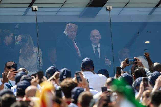 Sport Bilder des Tages 260719 Donald Trump, President of USA, and Ganni Infantino, President of FIFA, during the FIFA World Cup, WM, Weltmeisterschaft, Fussball 2026 final football match between Spain and Argentina on July 19, 2026 in East Rutherford, New Jersey. Photo: Joel Marklund BILDBYRAN kod JM JM0829 bbeng fotboll football soccer fotball vm fotbolls-vm fotball-vm fotbolls-vm 2026 fifa world cup 2026 final *** July 19, 2026: Donald Trump, President of the United States, and Gianni Infantino, President of FIFA, during the 2026 FIFA World Cup final soccer match between Spain and Argentina on July 19, 2026 in East Rutherford, New Jersey. Photo by Joel Marklund. BILDBYRAN code JM JM0829 bbeng soccer football soccer World Cup soccer World Cup 2026 FIFA World Cup 2026 final  Copyright: JOELxMARKLUND BB260719JM016