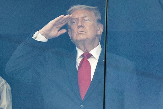 EAST RUTHERFORD, NEW JERSEY - United States President Donald Trump during the 2026 FIFA World Cup, WM, Weltmeisterschaft, Fussball final between Spain and Argentina at the New York New Jersey Stadium on July 19, 2026, in East Rutherford, New Jersey, United States. MAURICE VAN STEEN ANP World Cup Soccer 2026 xVIxANPxSportx xMauricexvanxSteenxIVx 563860221 originalFilename: 563860221.jpg